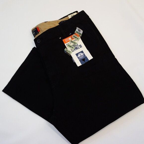 Dockers Ultimate Chino Pants Men's Straight Fit Smart 360 Flex Black New - Picture 1 of 8